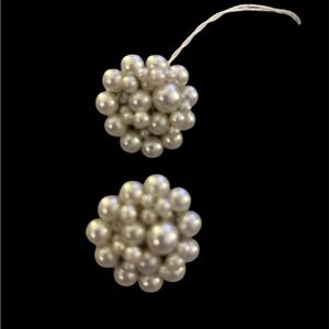 Vintage Elegant Pearl Cluster Earrings